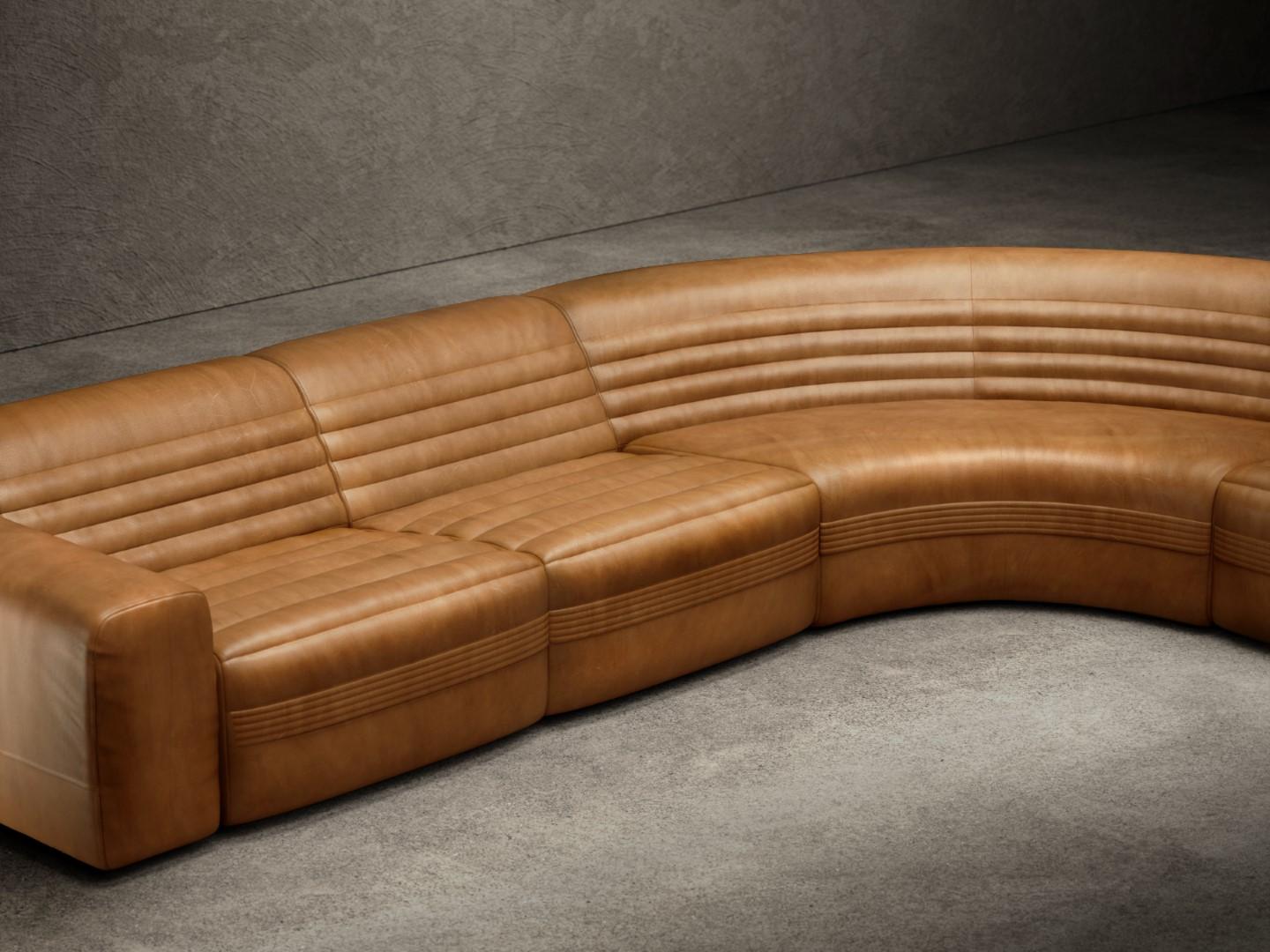 Moderne Couleur de canapé modulaire Vicious Touch en cuir Sella en vente