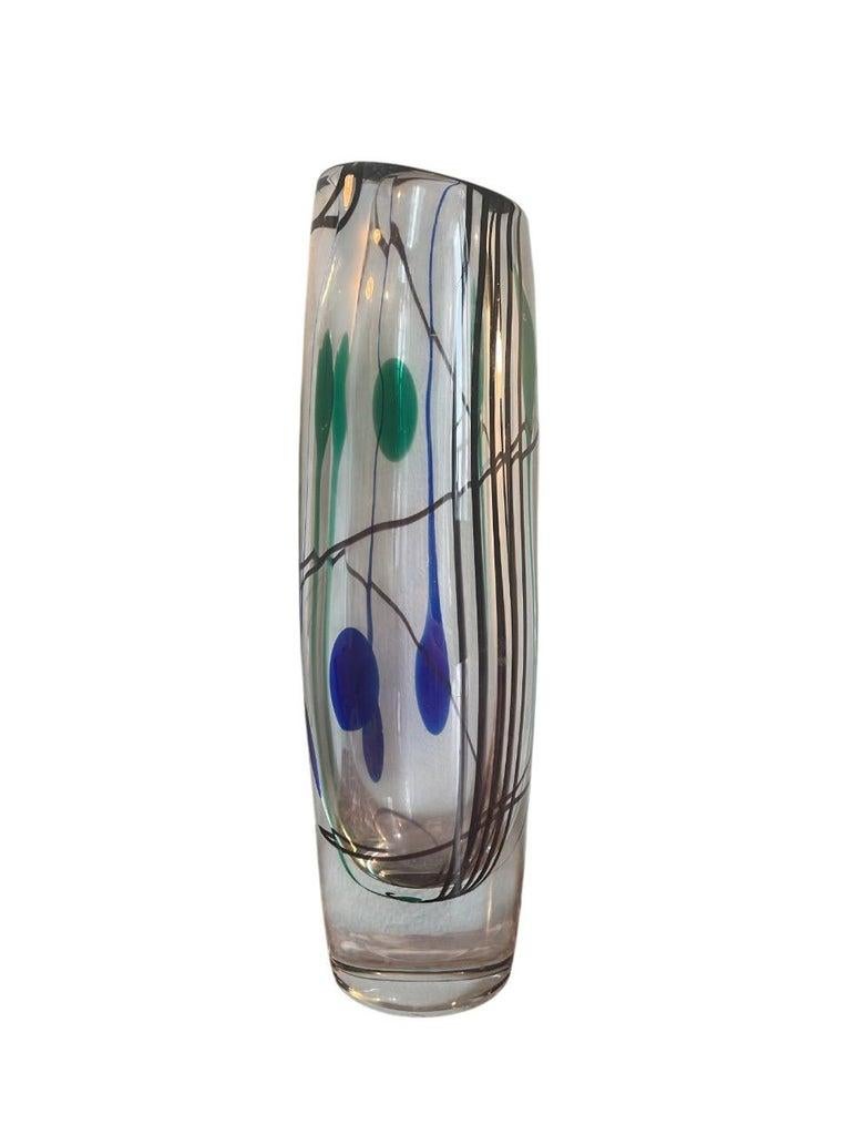 Mid-Century Modern Vase en verre d'art 