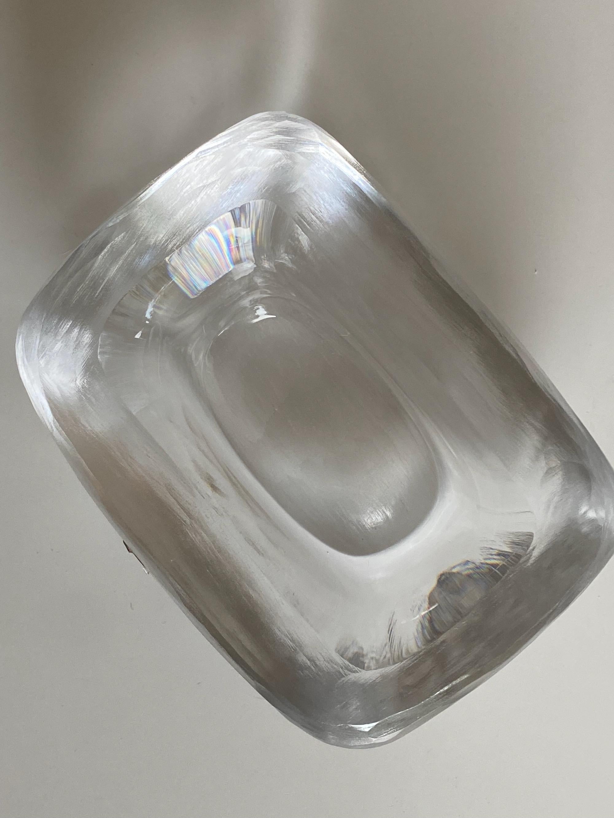 Vicke Lindstrand Art Glass Bowl by Orrefors Sweden 5