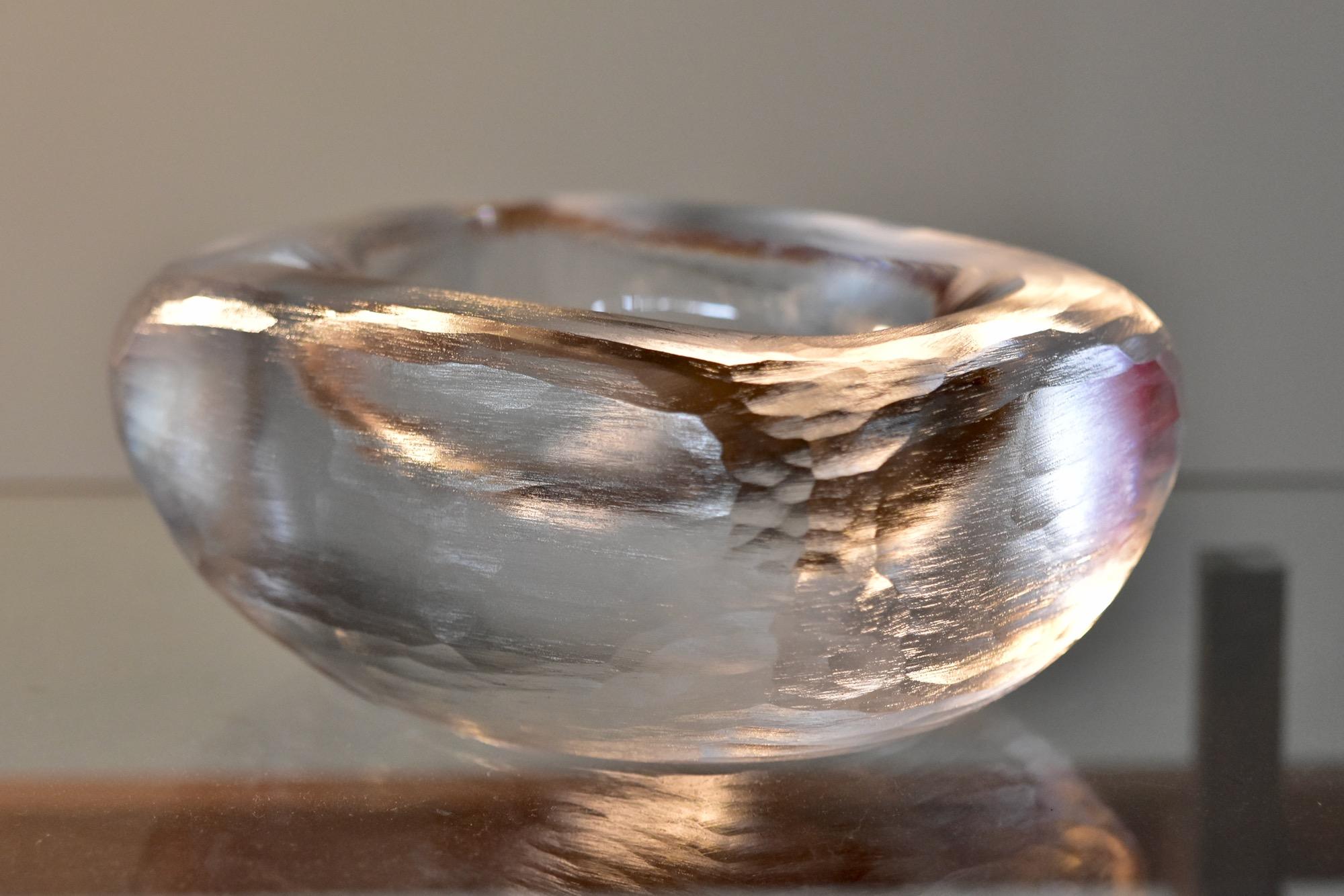 Mid-Century Modern Vicke Lindstrand Art Glass Bowl by Orrefors Sweden