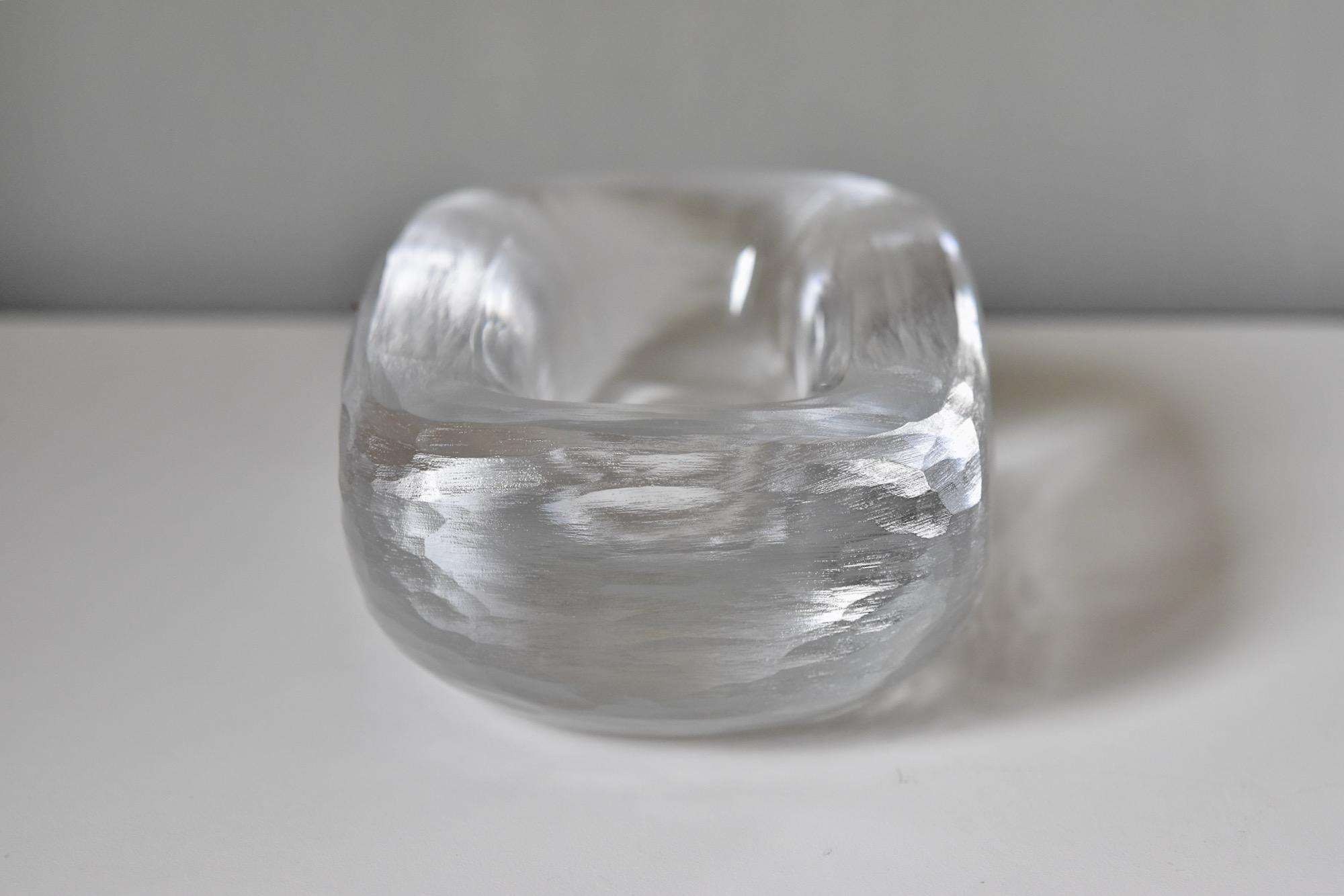 Swedish Vicke Lindstrand Art Glass Bowl by Orrefors Sweden