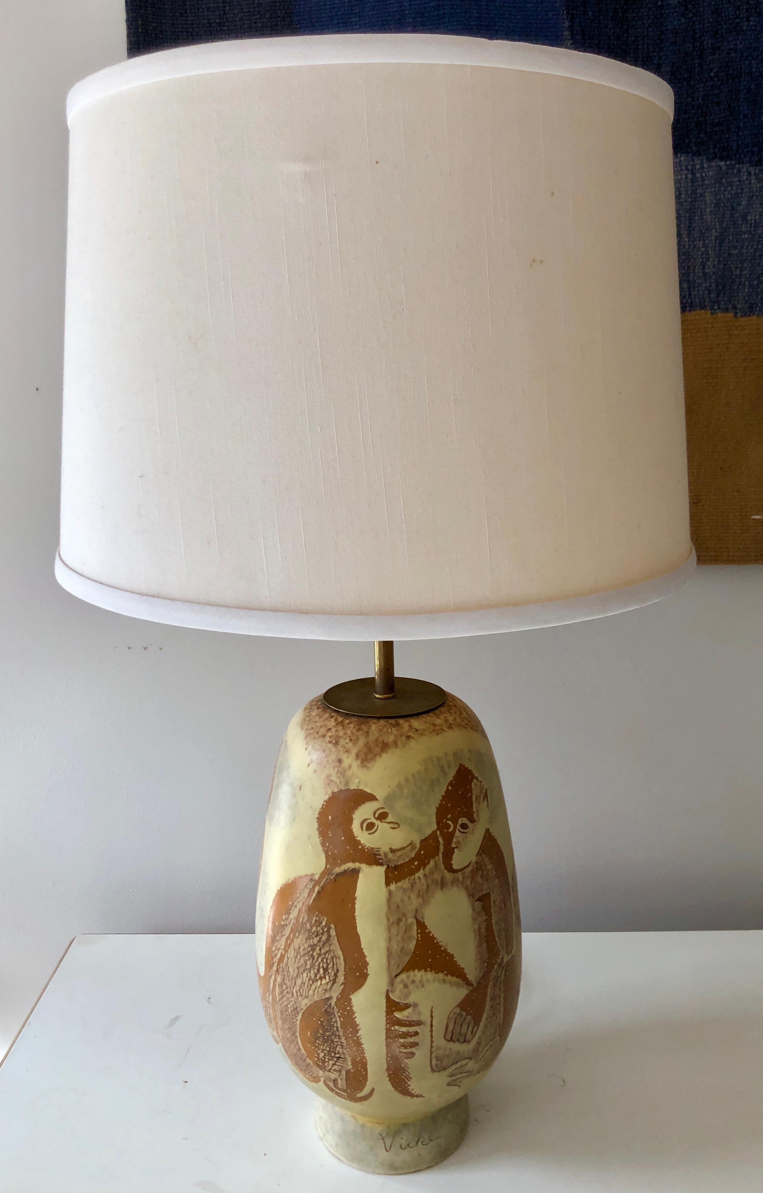Vicke Lindstrand Ceramic Lamp for Upsala Ekeby 7