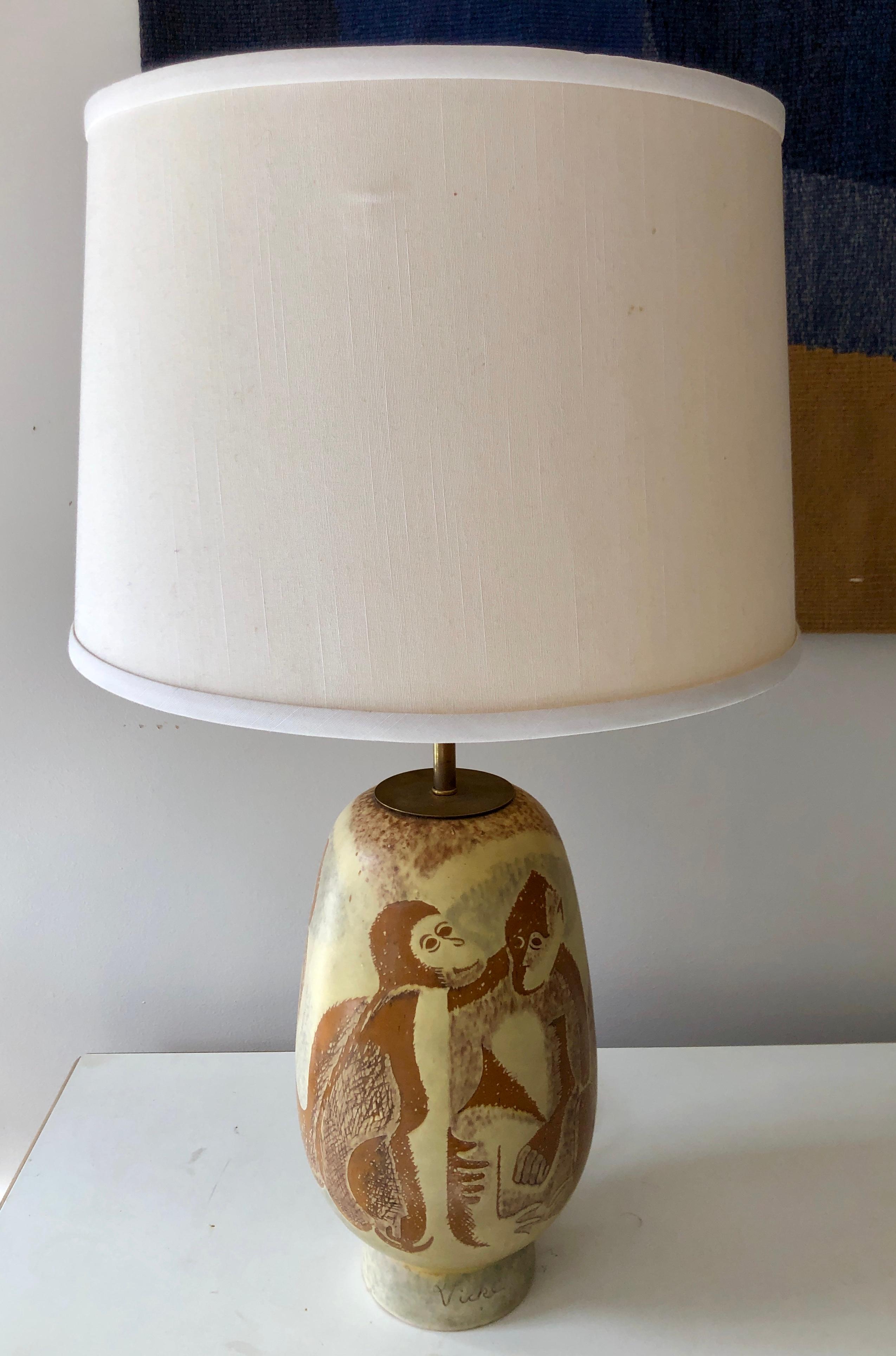 Vicke Lindstrand Ceramic Lamp for Upsala Ekeby 8