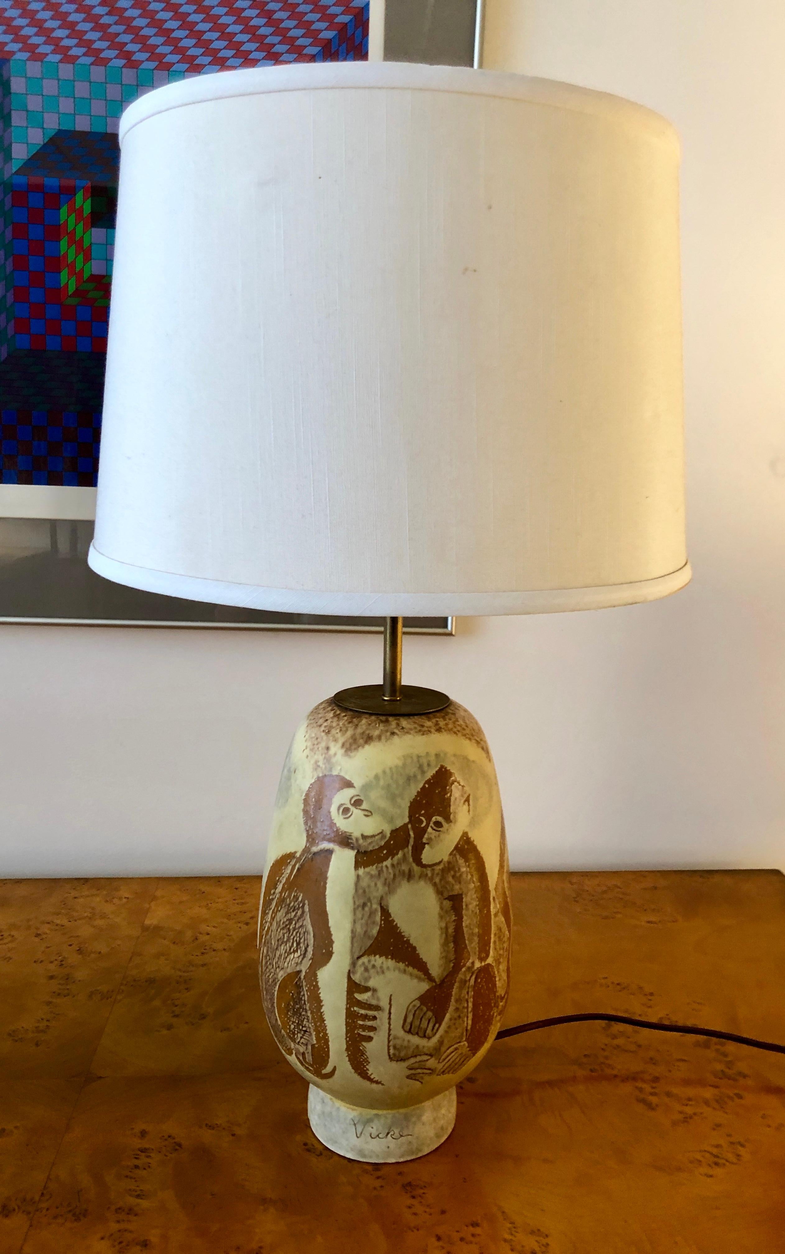 Vicke Lindstrand Ceramic Lamp for Upsala Ekeby 9