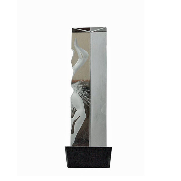 Modern Vicke Lindstrand for Kosta Art Polyoptic Prism, 1960s For Sale