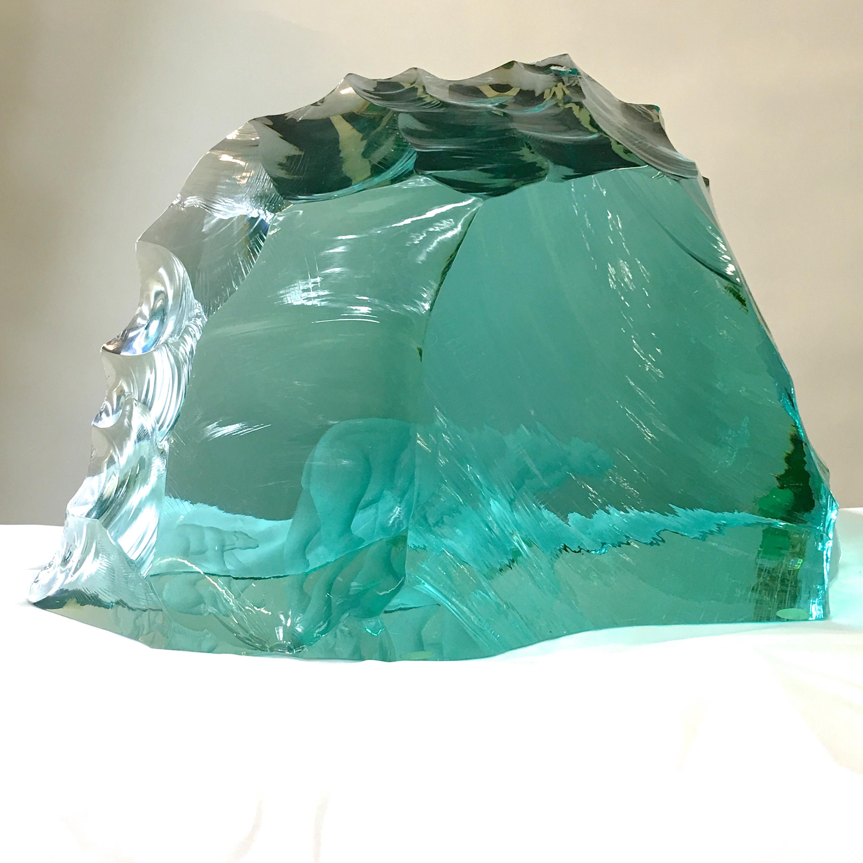 Vicke Lindstrand for Kosta Boda Art Glass Sculpture with Polar Bears 5