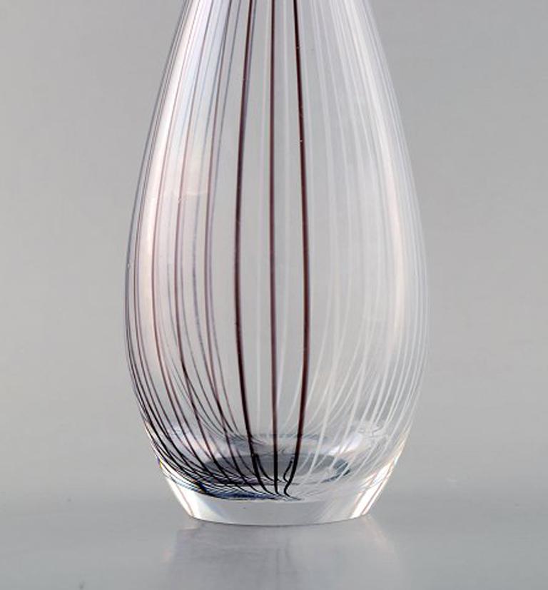Scandinavian Modern Vicke Lindstrand for Kosta Boda Glass Vase For Sale