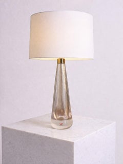Vicke Lindstrand for Kosta Glass Lamp, Sweden, 1950s –Textured Crystal Art Glass