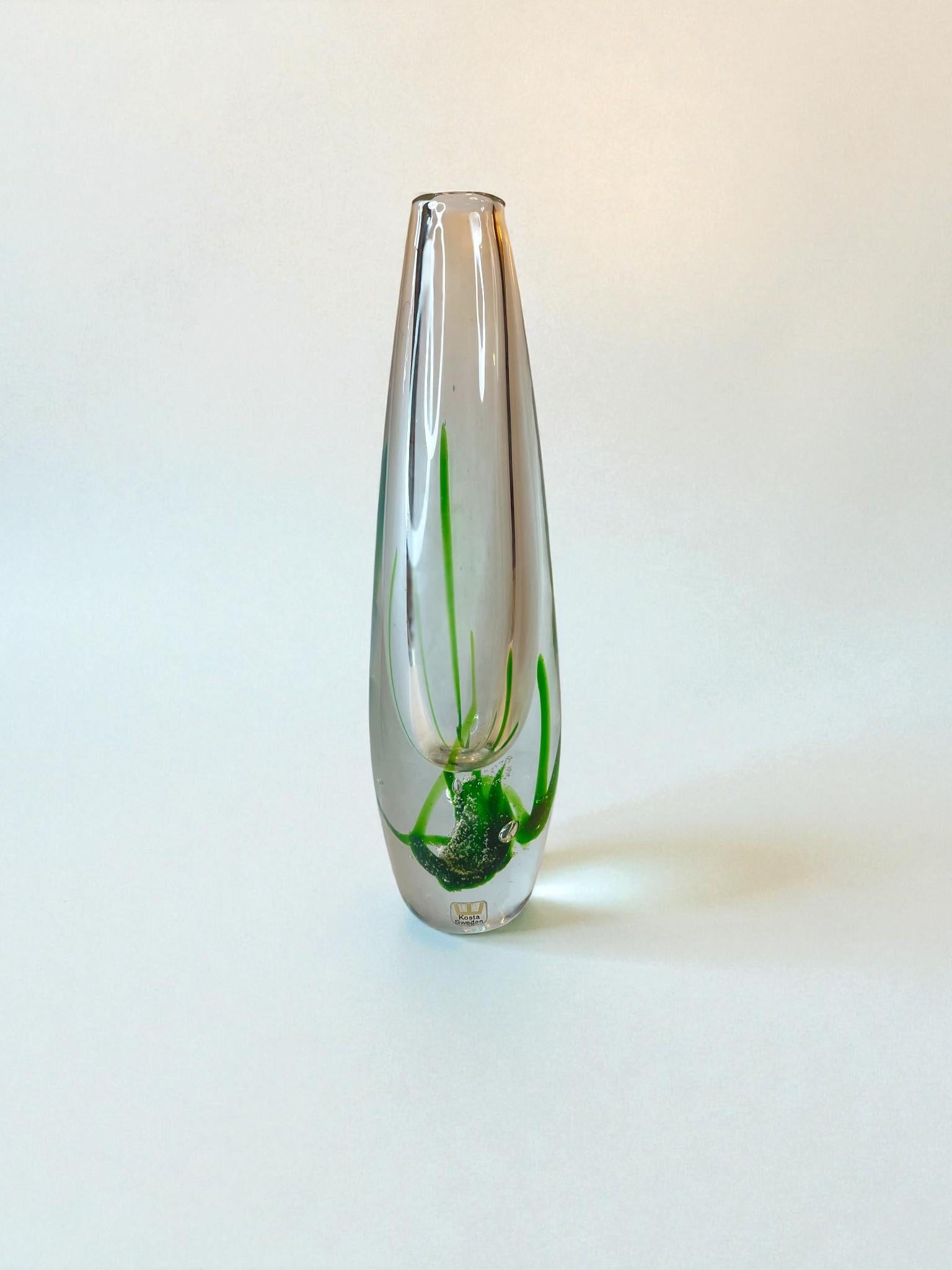 Vicke Lindstrand para Kosta, ''Hierba de mar'' - Sueca de mediados de siglo - (Juego de 3 piezas) Escandinavo moderno en venta