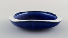 Vicke Lindstrand für Upsala-Ekeby, Schale aus glasierter Keramik, 1950er Jahre