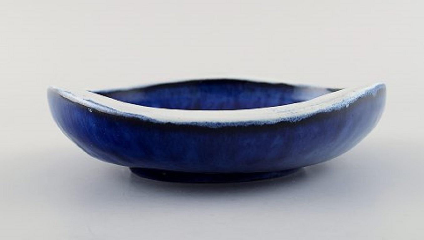 Vicke Lindstrand para Upsala Ekeby, Cuenco de cerámica vidriada, años 50 Escandinavo moderno en venta