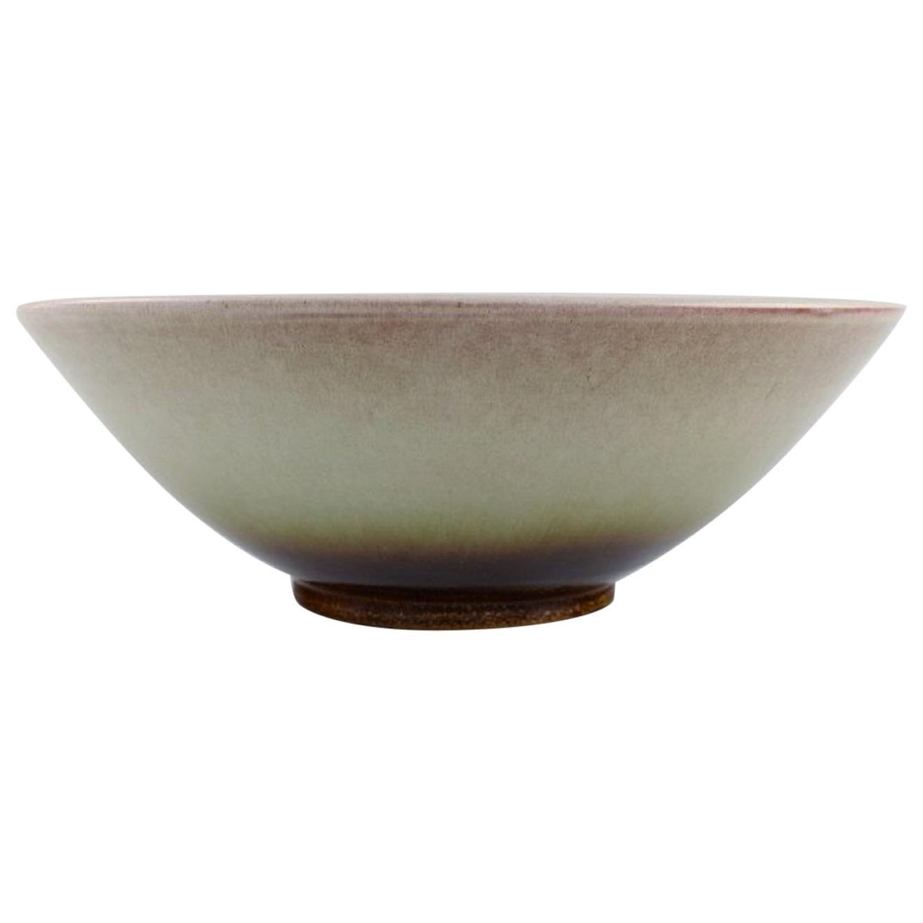 Vicke Lindstrand for Upsala-Ekeby, Bowl in Glazed Ceramics, Mid-20th Century