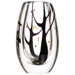 Vicke Lindstrand Glass Vase Autumn Produced by Kosta in Sweden
