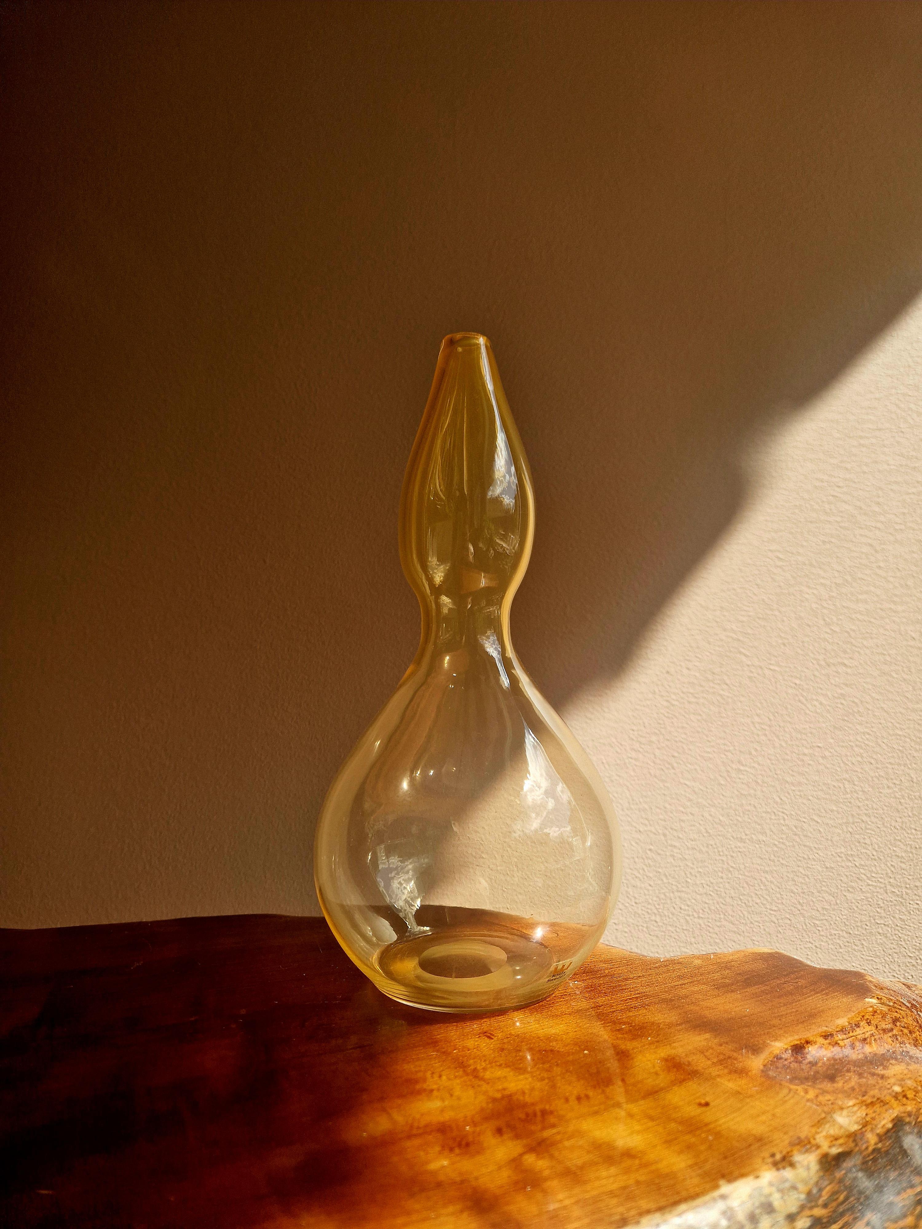 Swedish Vicke Lindstrand, Glass Vase, Kosta Boda, Sweden For Sale