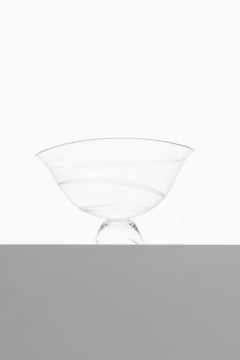 Vicke Lindstrand Glass Vase Produced by Kosta in Sweden