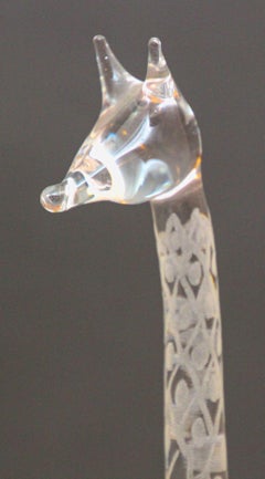 Vicke Lindstrand Kosta Boda Art Glass Giraffe Sculpture Sweden
