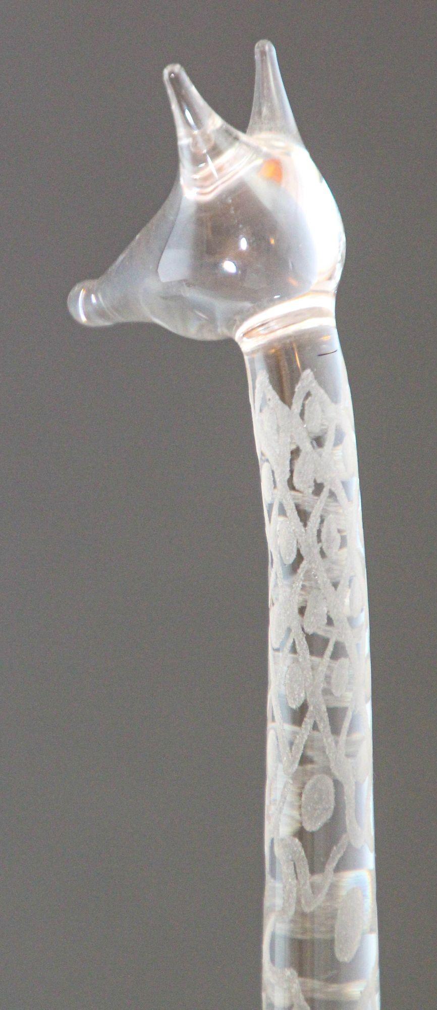 Vicke Lindstrand Kosta Boda Giraffen-Skulptur aus Kunstglas, Schweden (20. Jahrhundert)