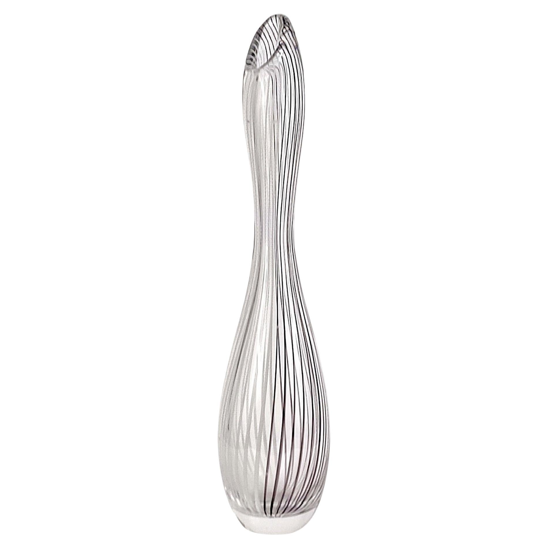 Vicke Lindstrand Kosta Boda Art Glass Vase, Mid-Century Modern, 1970s For Sale