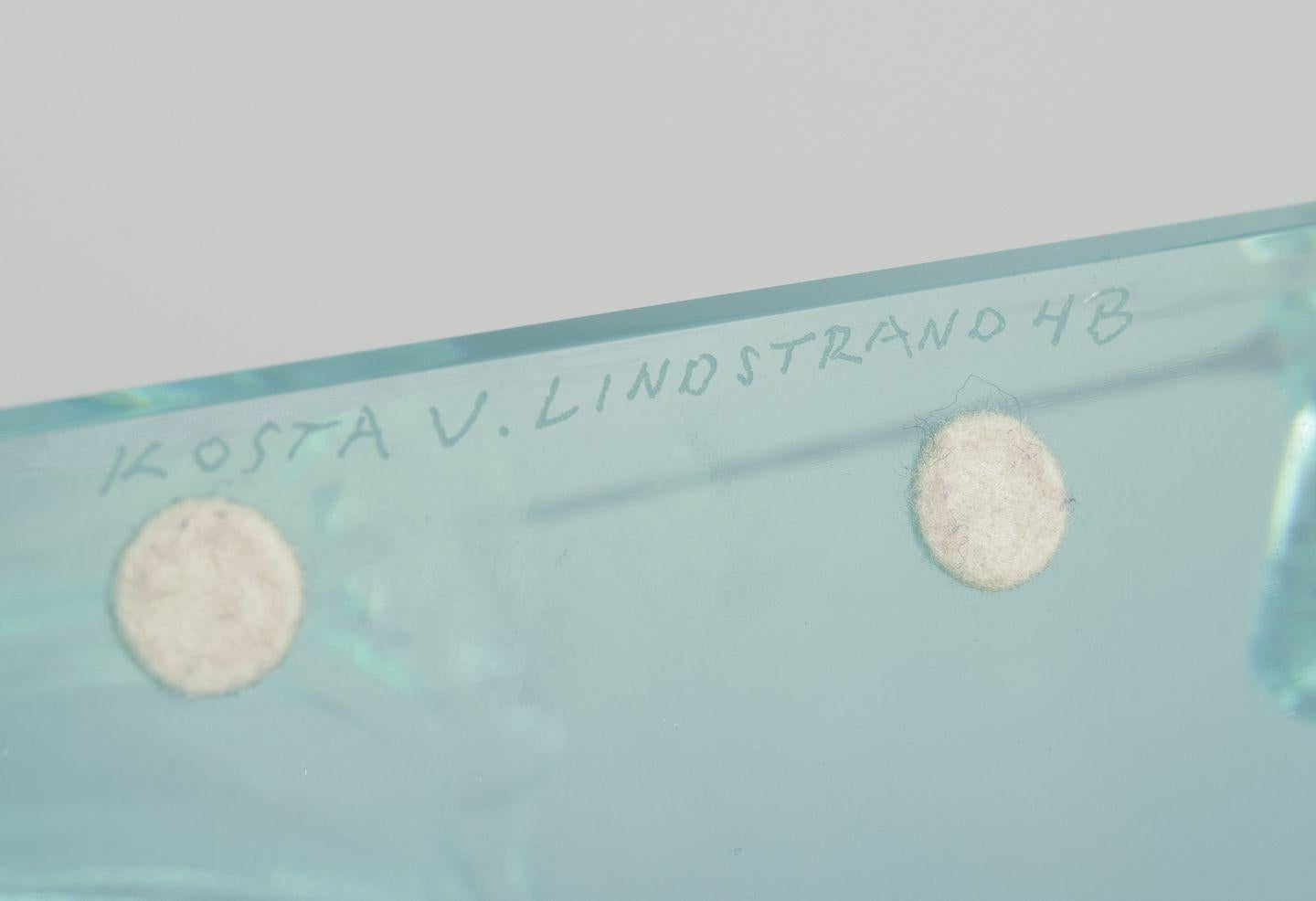 Vicke Lindstrand, Kosta Boda. Grande scultura in vetro artistico. A forma di blocco di ghiaccio. in vendita 1
