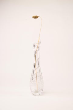 Vicke Lindstrand, Kosta Handblown Crystal Glass Vase Model LH 1011, Sweden 1960s