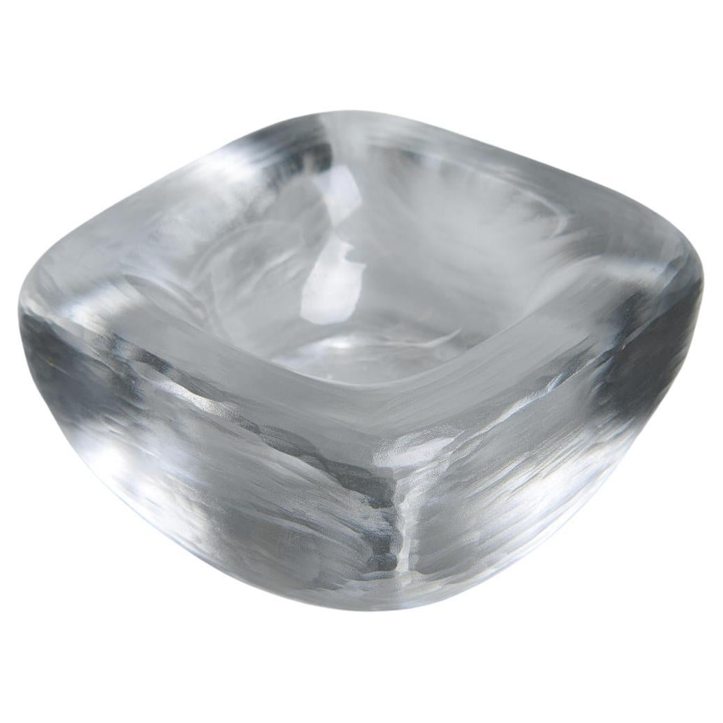 Bol en verre transparent moderne du milieu du siècle dernier de Vicke Lindstrand pour Orrefors