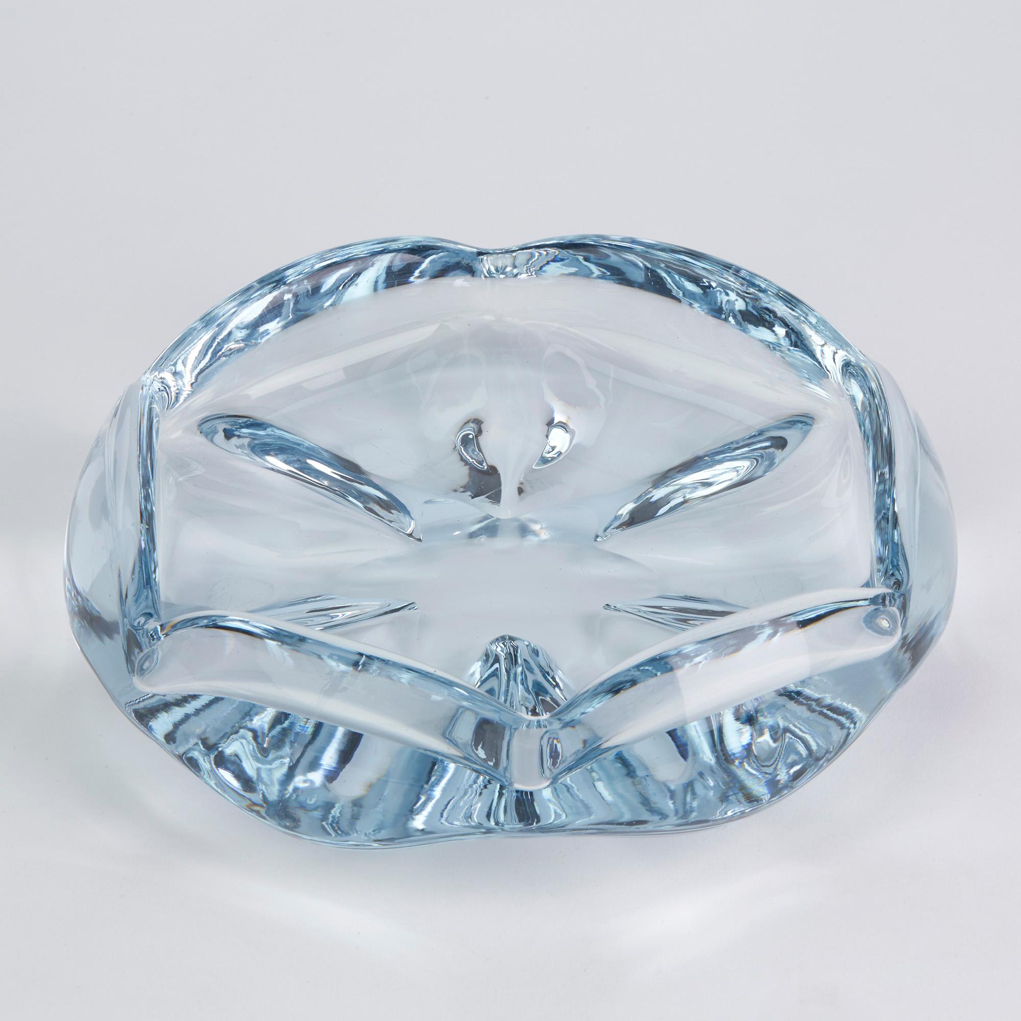 Vicke Lindstrand Orrefors Swedish Stella Polaris Blue Art Glass Bowl ...
