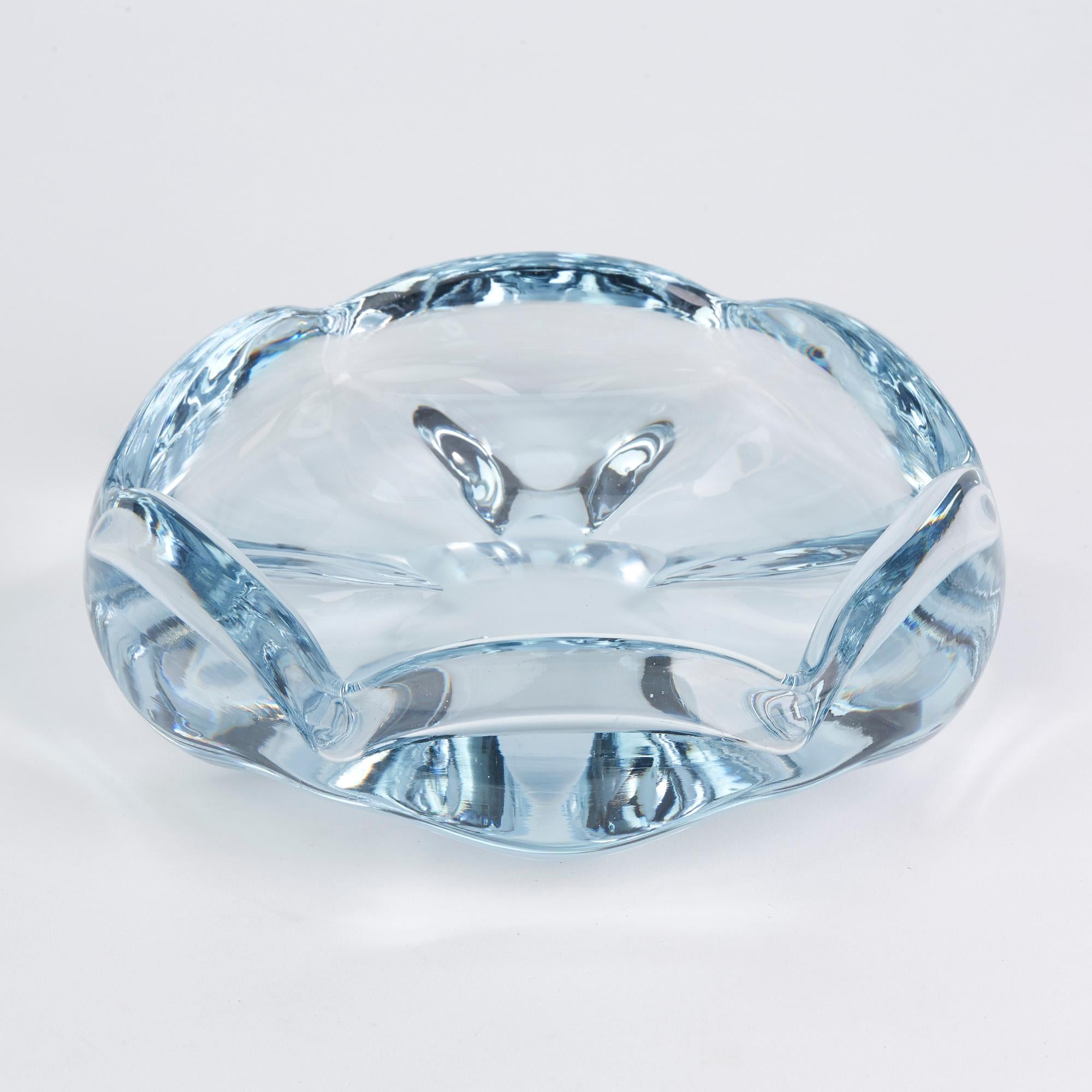 Mid-20th Century Vicke Lindstrand Orrefors Swedish Stella Polaris Blue Art Glass Bowl, 1950