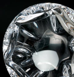 Vicke Lindstrand Pair Orrefors Stella Polaris Small Crystal Glass Bowls