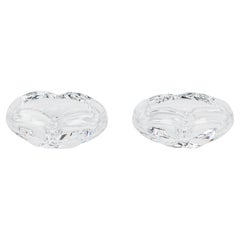 Vicke Lindstrand Pair Orrefors Stella Polaris Small Crystal Glass Bowls