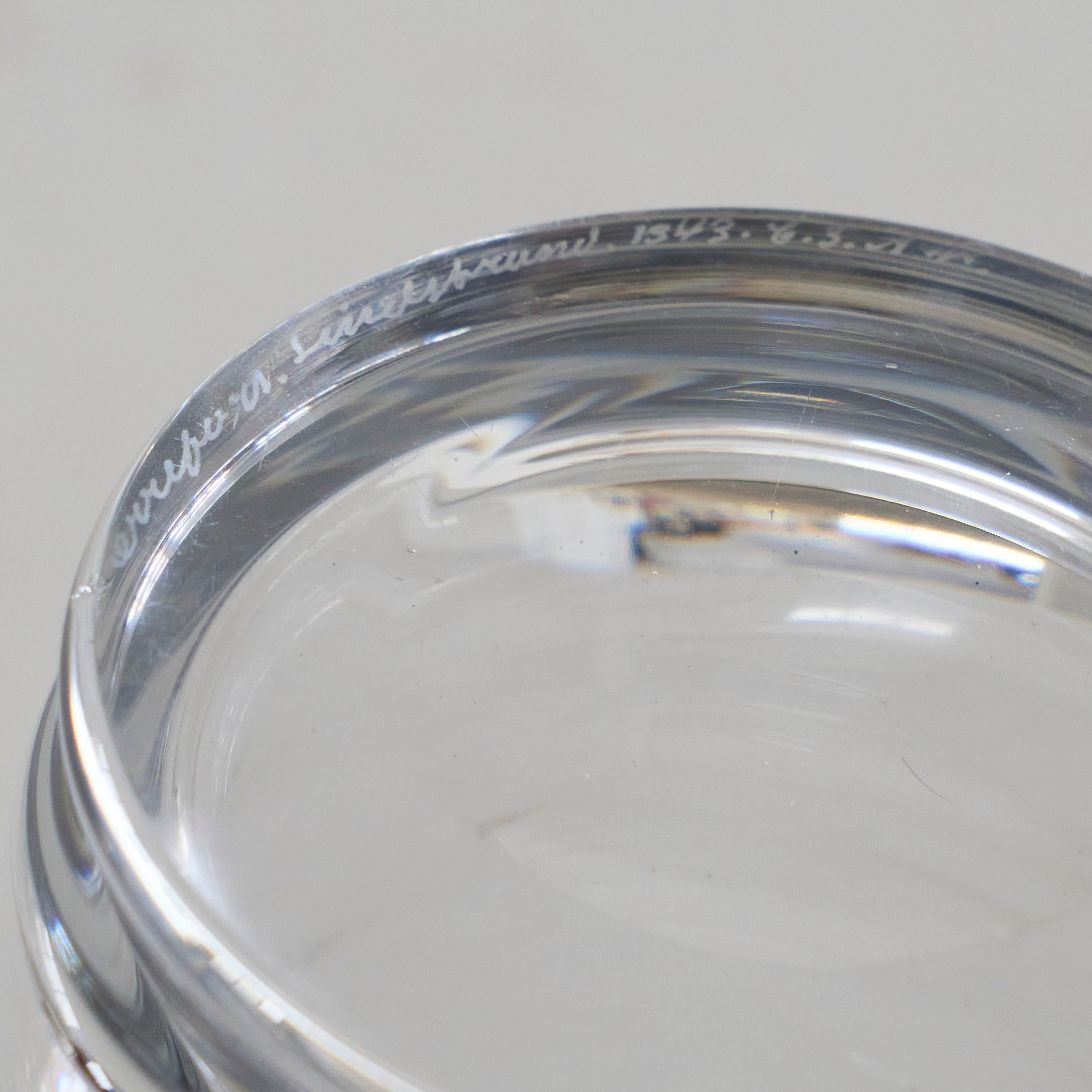 Vicke Lindstrand Rare and Large 'Dykare' Vase in Etched Glass for Orrefors 1930s For Sale 3