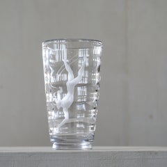 Vicke Lindstrand Seltene und große 'Dykare'-Vase aus geätztem Glas für Orrefors 1930er Jahre