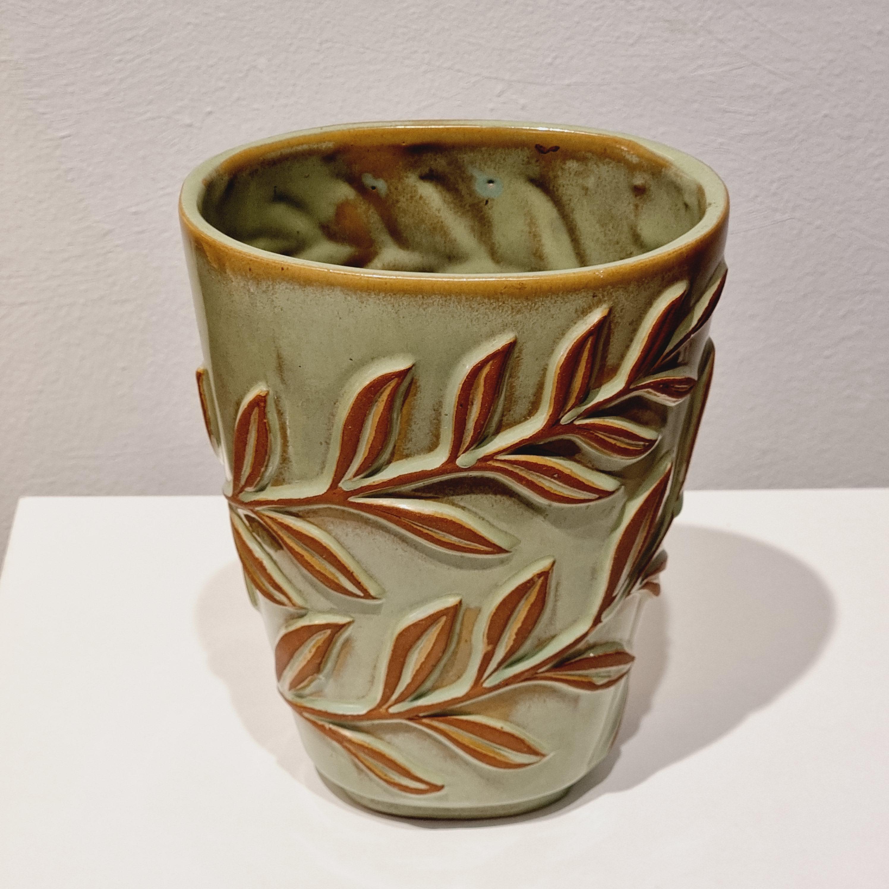 Milieu du XXe siècle Vicke Lindstrand, vase rare fabriqué entre 1947 et 48, Upsala-Ekeby, suédois moderne en vente