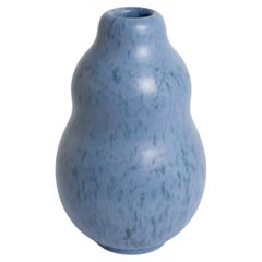 Vicke Lindstrand Scandinavian Modern Blue Glaze Vase for Upsala Ekeby