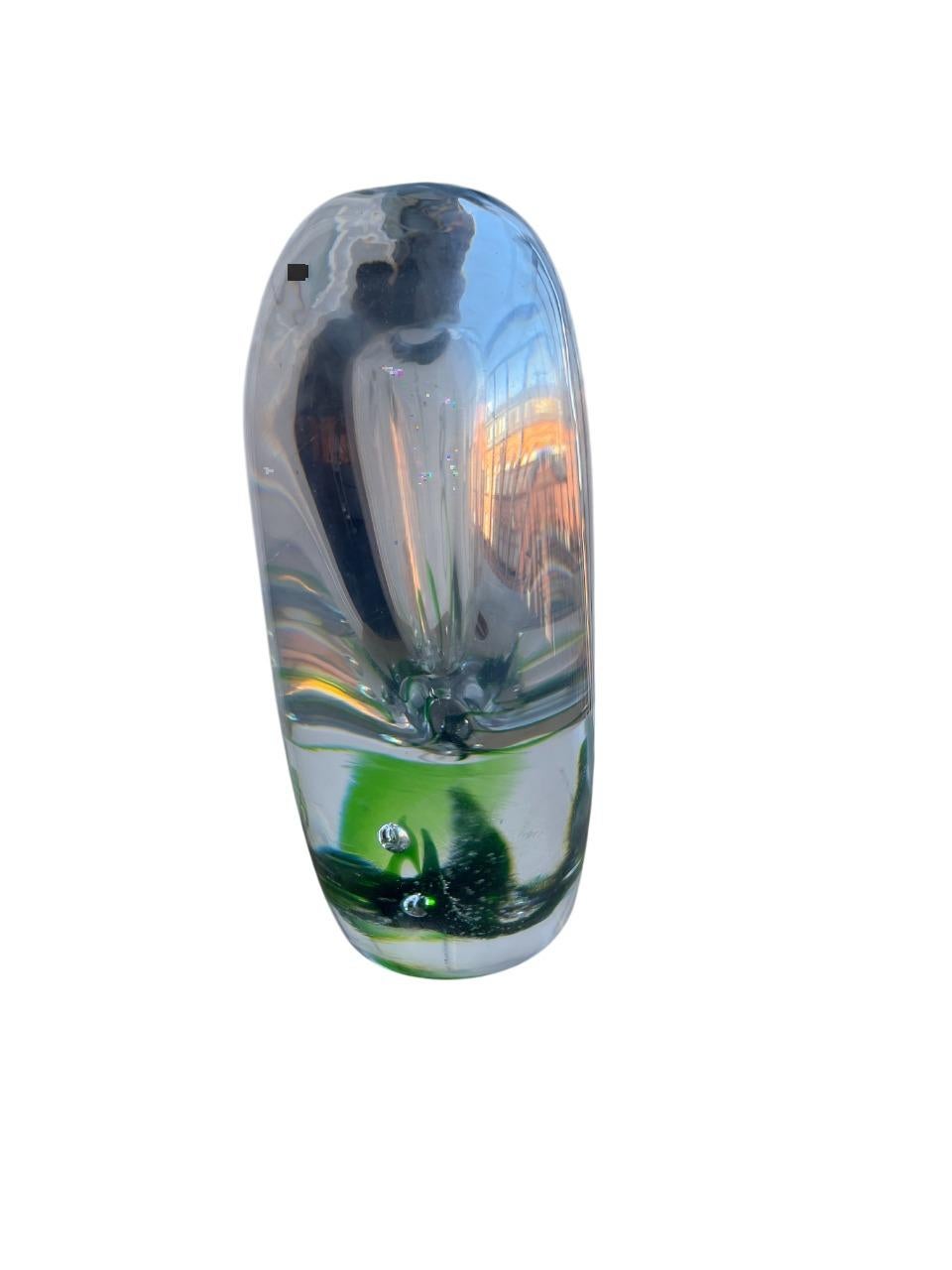 Scandinavian Modern Vicke Lindstrand “Seaweed” Vase for Kosta For Sale
