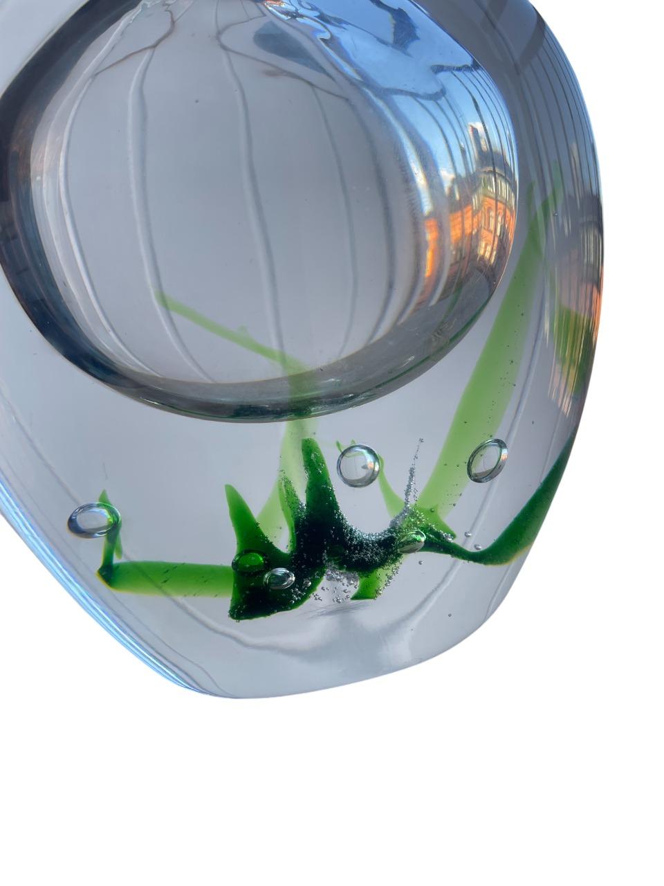 Mid-20th Century Vicke Lindstrand “Seaweed” Vase for Kosta For Sale