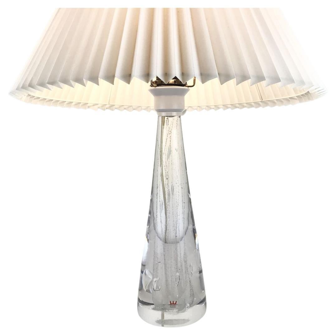 Vicke Lindstrand Table Lamp in Glass by Kosta, Midcentury Glass, Sweden
