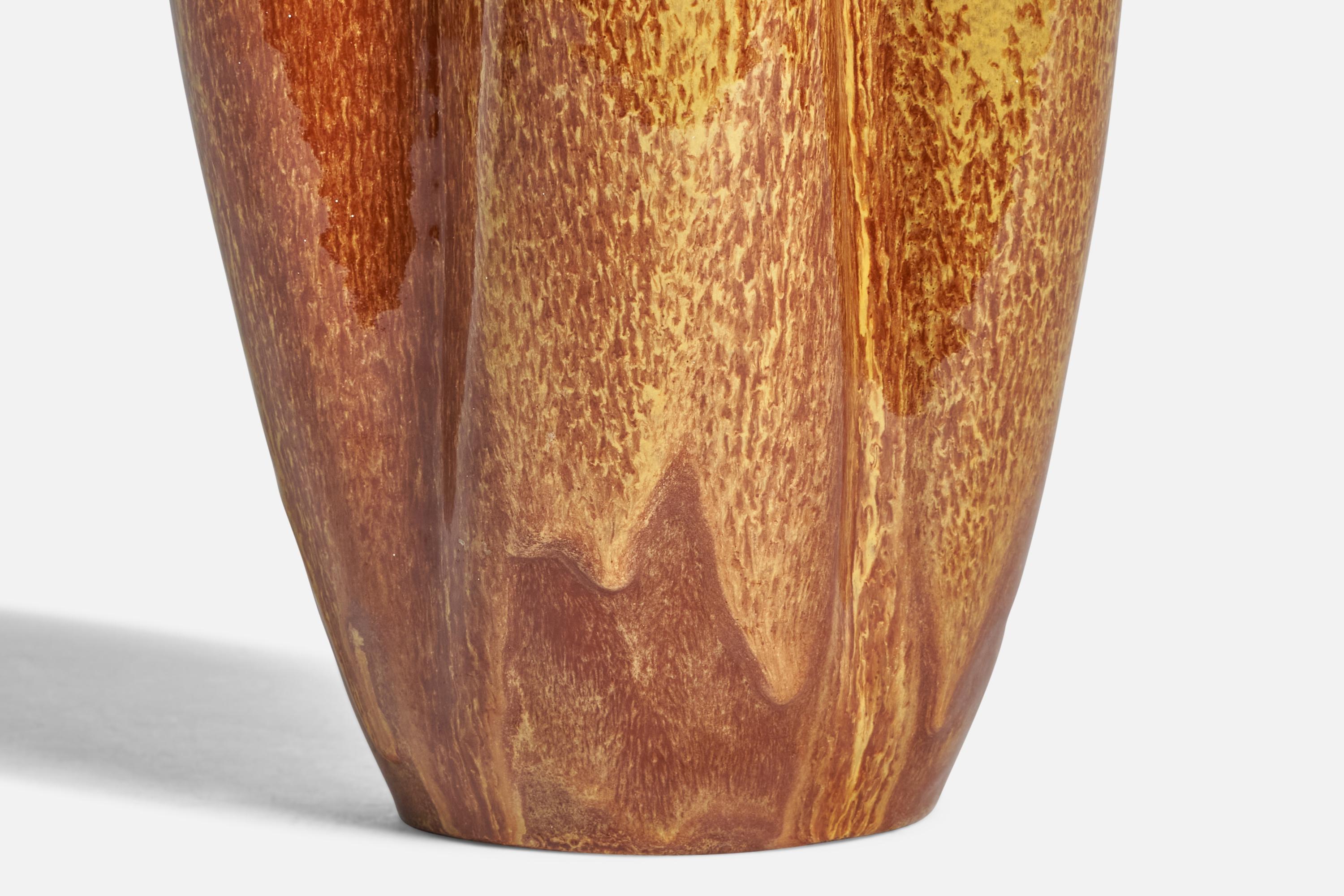 Vicke Lindstrand, Vase, faïence, Suède, années 1930 Bon état - En vente à High Point, NC