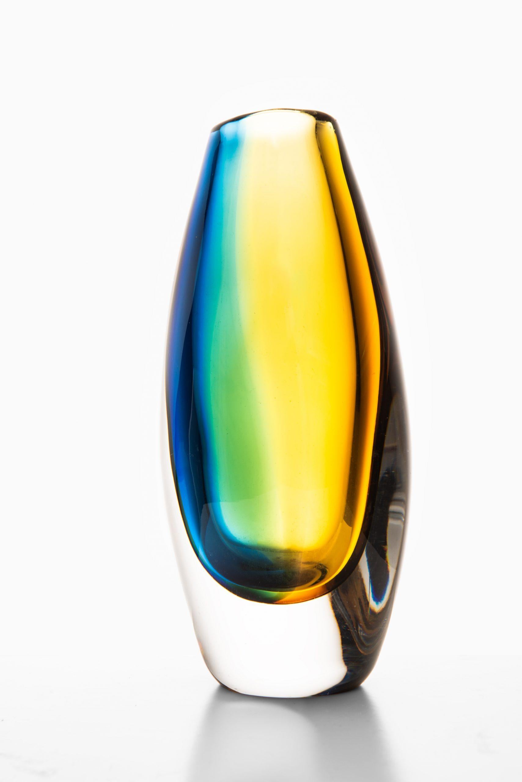 Glass vase designed by Vicke Lindstrand. Produced by Kosta in Sweden. Signed ‘Kosta 46451 Lindstrand'.