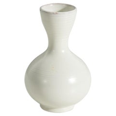 Vicke Lindstrand, Vase, White-Glazed Earthenware, Upsala-Ekeby, Sweden, 1940s