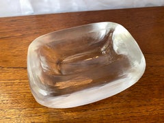 Vicke Lindstrom Hand-Chiseled Art Glass Bowl