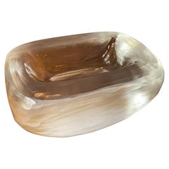 Vicke Lindstrom Hand-Chiseled Art Glass Bowl