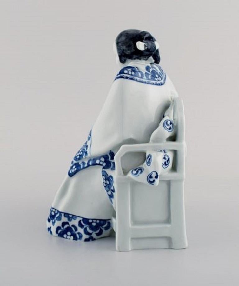 Vicken von Post-Börjesson for Rörstrand, Porcelain Figurine, Asian Couple In Excellent Condition For Sale In Copenhagen, DK