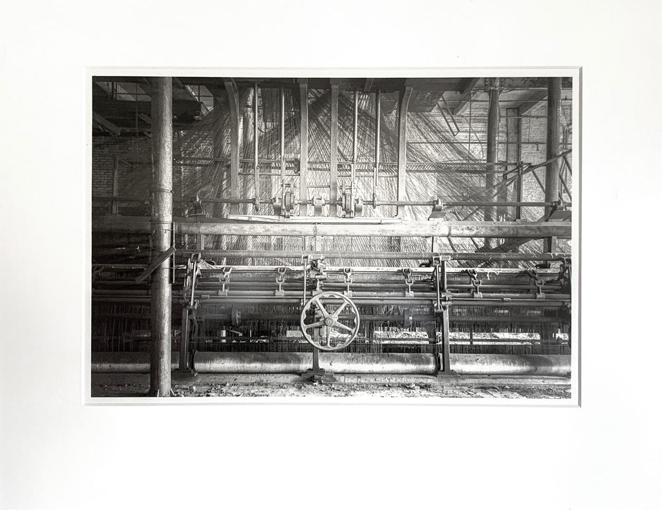 Vicki McKenna Black and White Photograph - "Nottingham Loom", black and white, photograph, platinum, palladium, industry