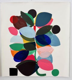 Floral Black Square