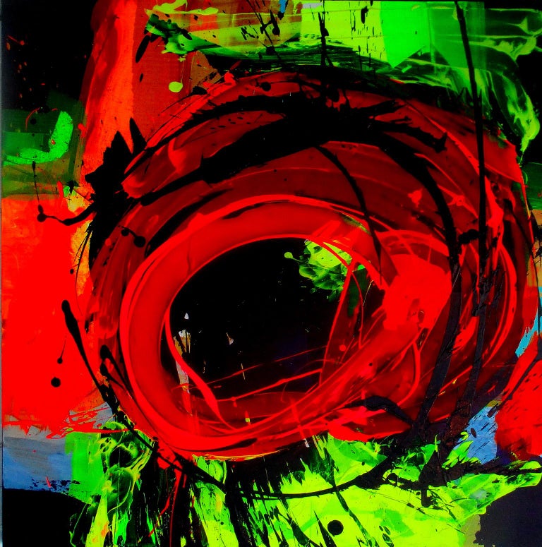 Vicki Wilson Abstract Acrylic Painting On Canvas Titled Vortex