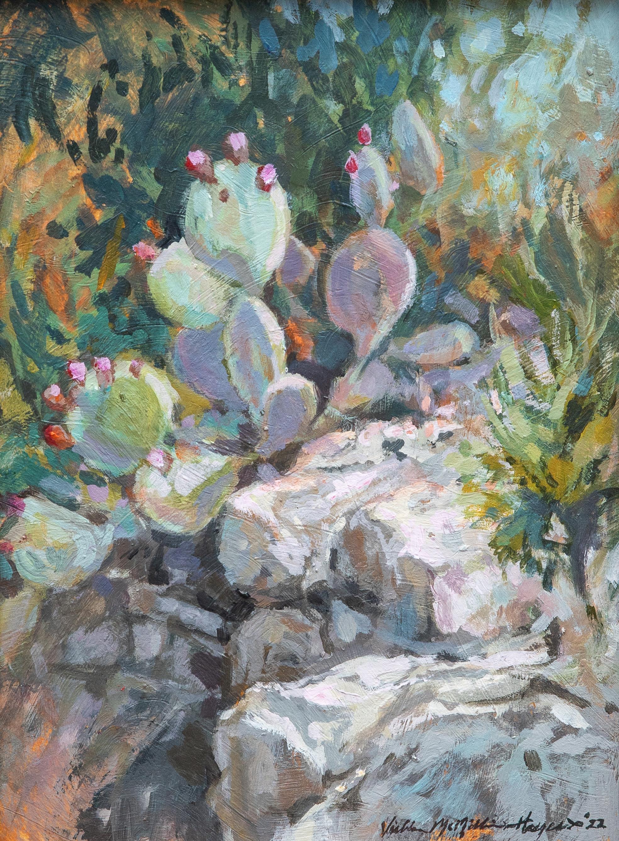 Prickly Pear - Impressionist Painting by Vickie McMillan-Hayes