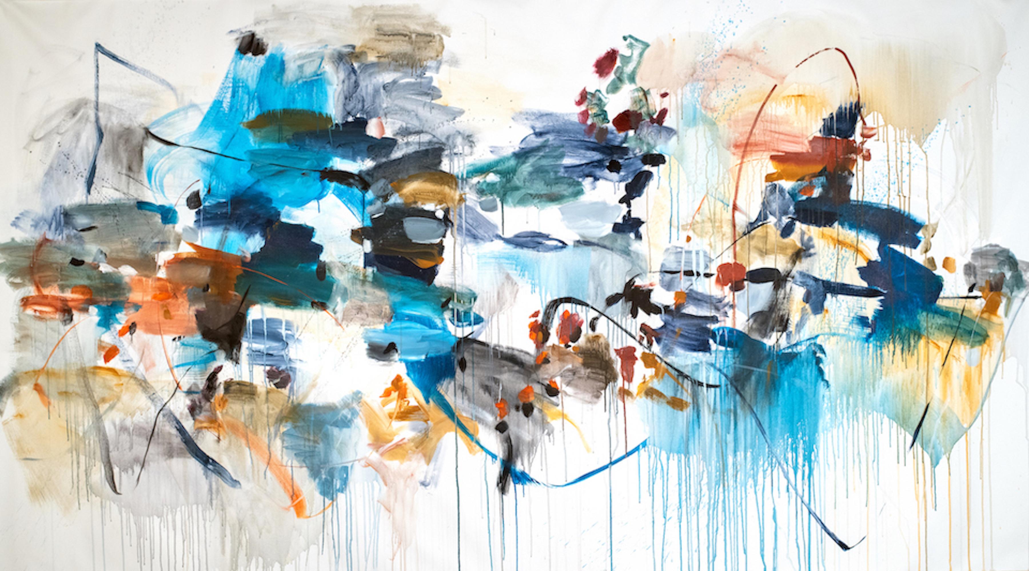 Vicky Barranguet Abstract Painting - Aguas de Março II