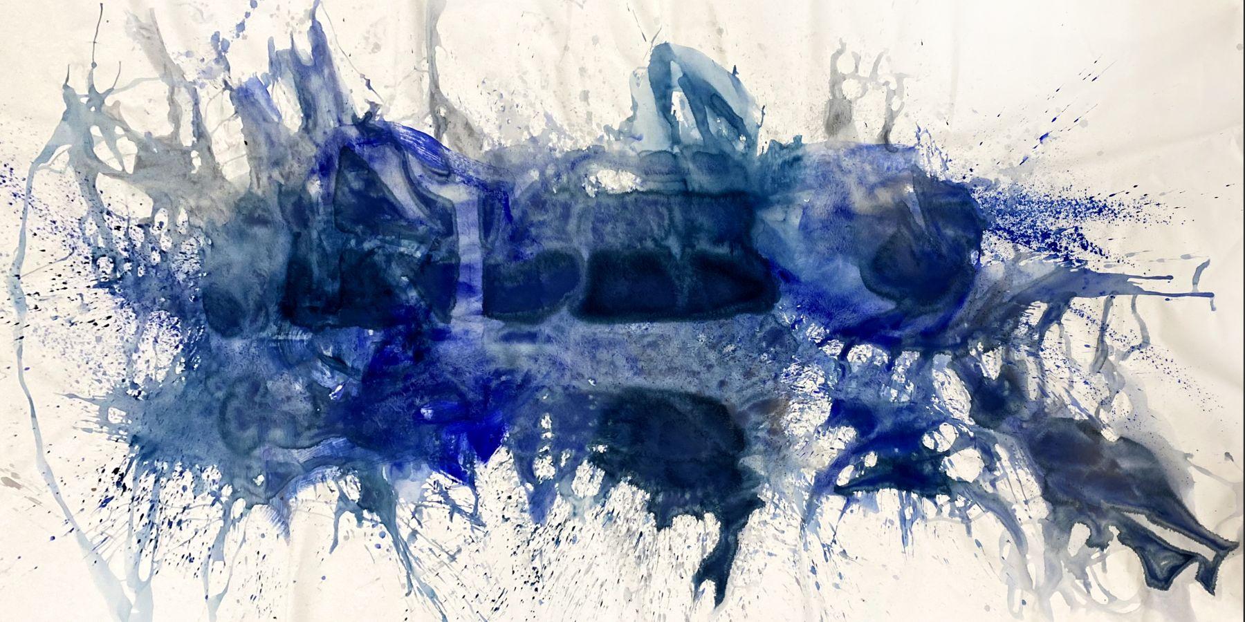 Vicky Barranguet Abstract Painting - Blue