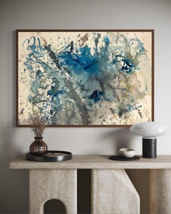 Vicky Barranguet Pintura abstracta contemporánea en tonos azules, grises y neutros