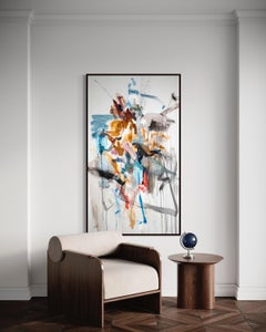 Grande dipinto astratto colorato, parte di un dittico I di Vicky Barranguet